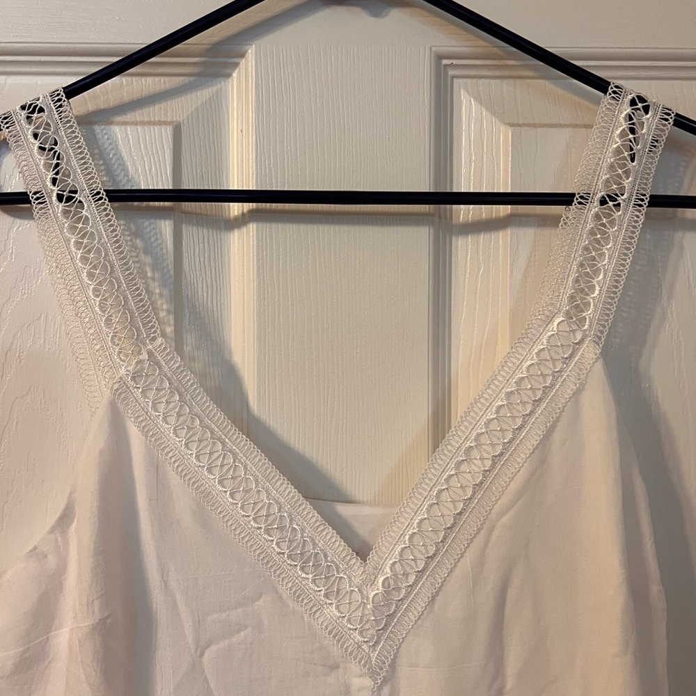 Express white summer dress size medium with lace